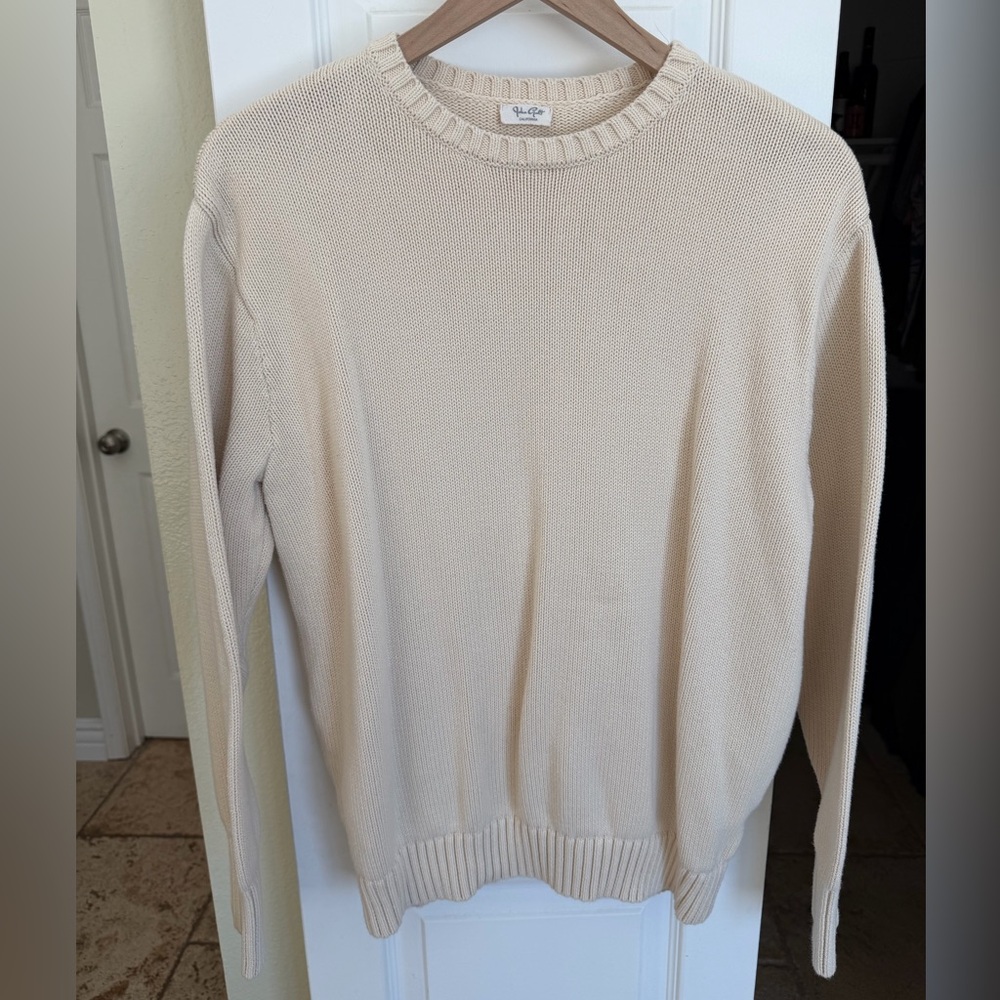 Brandy Melville Cream Crew Neck Knit Sweater
